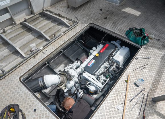 FPT C16 1000HP marine engine installed in a commercial crayfishing vessel