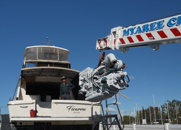 Riviera vessel marine engine repower from Iveco 8460s to FPT Cursor 9s